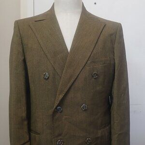 Botany Blazer Size Large 42R  Mens Brown Jacket Coat Union Made In USA